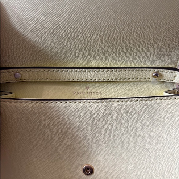 Kate Spade Light Yellow Crossbody or Clutch with original Dust Bag 4.5” x 6.5” - Picture 4 of 8